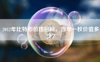 2012年比特币价格回顾，当年一枚价值多少？