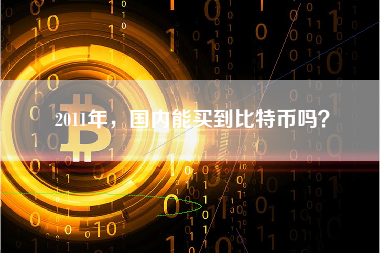 2011年，国内能买到比特币吗？